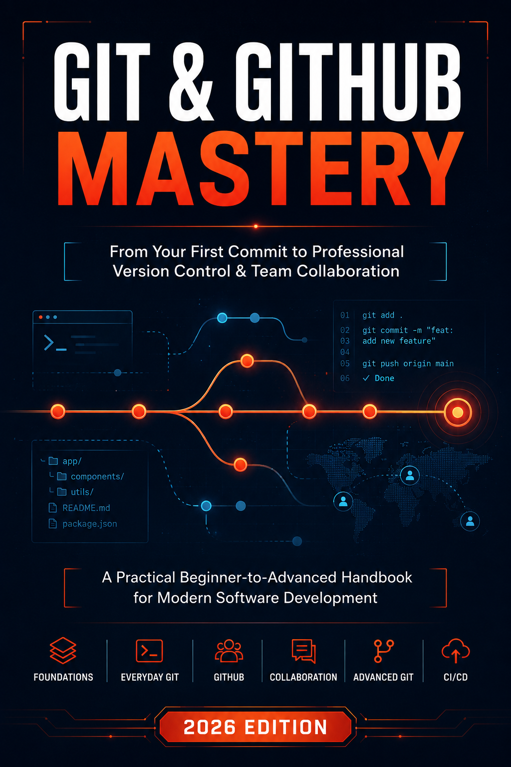 GIT  &  GITHUB  MASTERY ebook cover