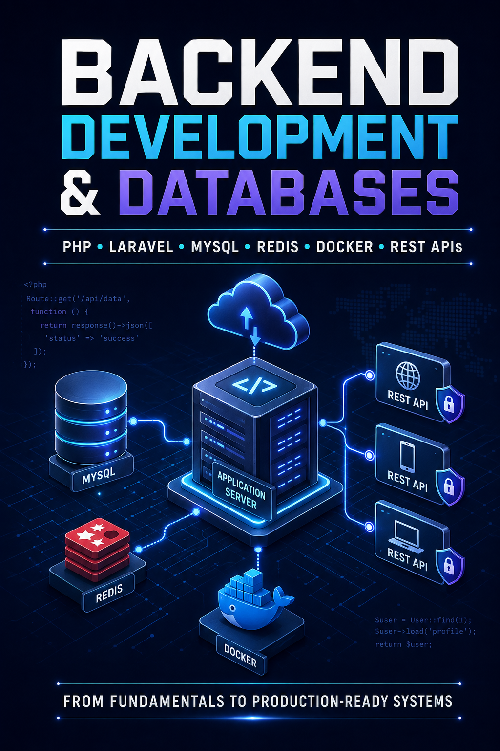 BACKEND  DEVELOPMENT  & DATABASES ebook cover